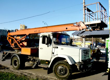 Аренда автовышки ЗИЛ-6309 22
метра Аренда ЗИЛ